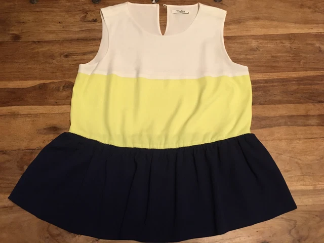 Gilet Cami DARLING colore blocco londinese taglia 10 nero bianco agrumi nuovo in perfette condizioni