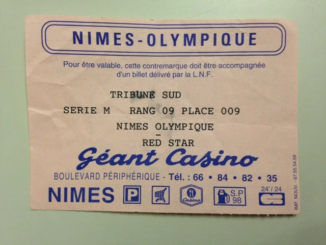 Ticket OL - Chine Olympique 2008 - Rare Complet Avec Contremarque - Lyon