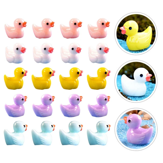 50 Pcs Miniature Toys Resin Duck Charms Artificial Duck Terrarium Decor Fairy 9