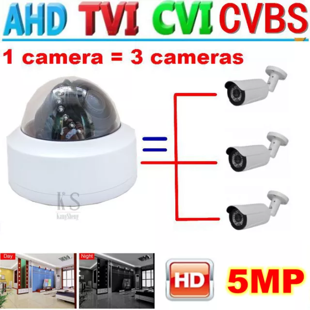 HD 5MP CCTV Security Camera 180° Wide Angle Fisheye Lens IR Night Vision 4 in 1