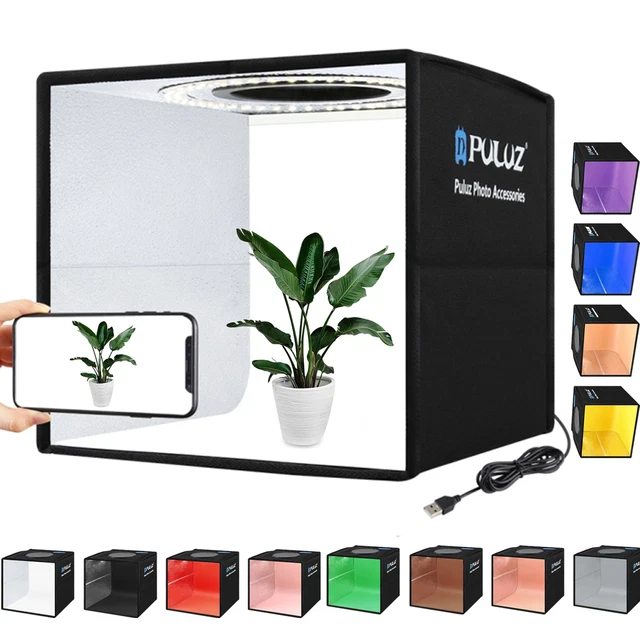 PULUZ Portable LED Photography Softbox Light Tent Box Dimmable Shooting Kit H0H5
