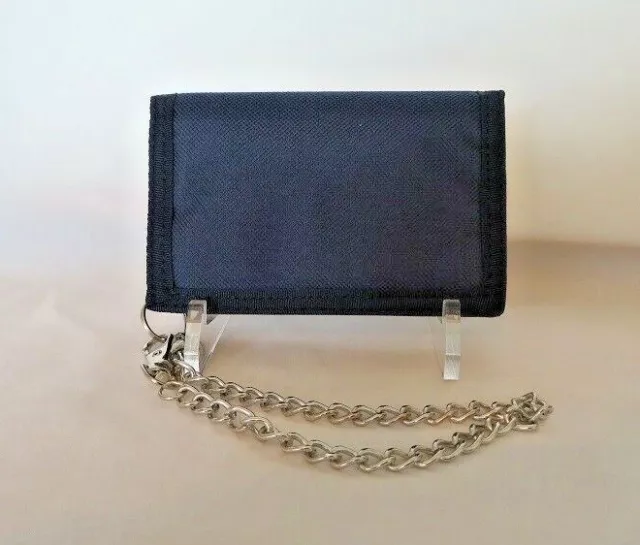 Lorenz Plain Economy Trifold Wallet With Security Chain 8003 (Navy)