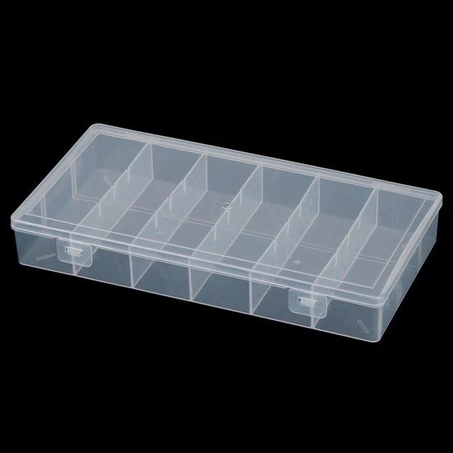 6 GRIDS COMPARTMENT Plastic Storage Box Practical Toolbox Organizer ...