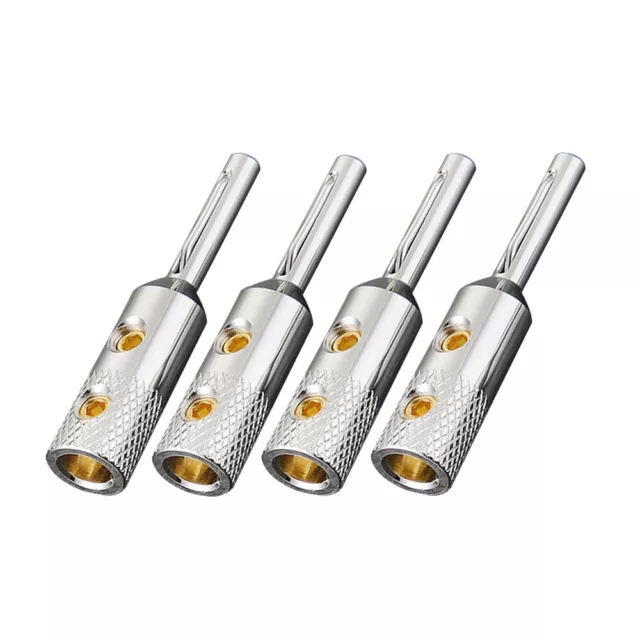 4x Viborg Pure Copper Banana Plug Adapter Audio Jack Speaker Cable Connector