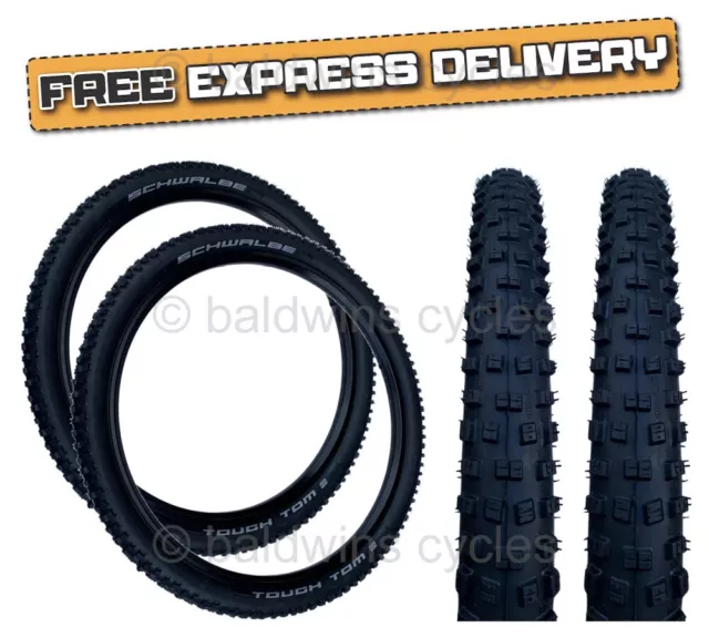 PAIR Schwalbe TOUGH TOM 26 x 2.35 Black Off Chunky Road Mountain Bike MTB Tyres