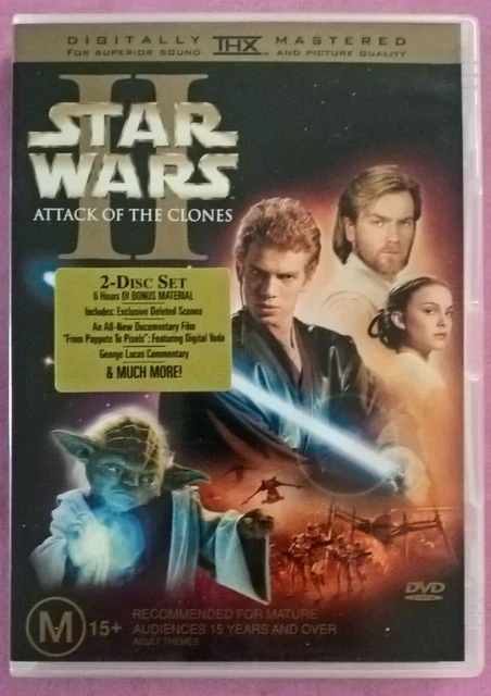Star Wars Episode II Attack of the Clones DVD + Bonus Content R4