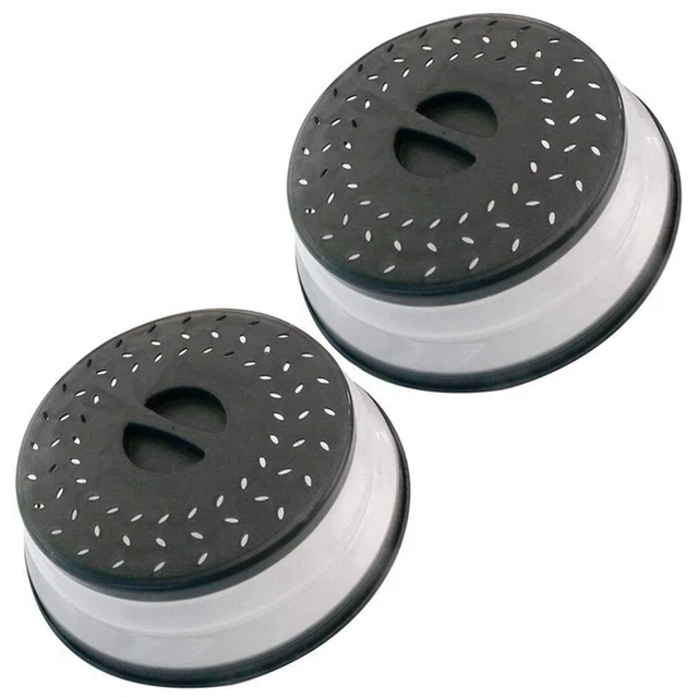 Paquete de 2 cubiertas plegables para salpicaduras de microondas, cubierta para microondas con L3N9