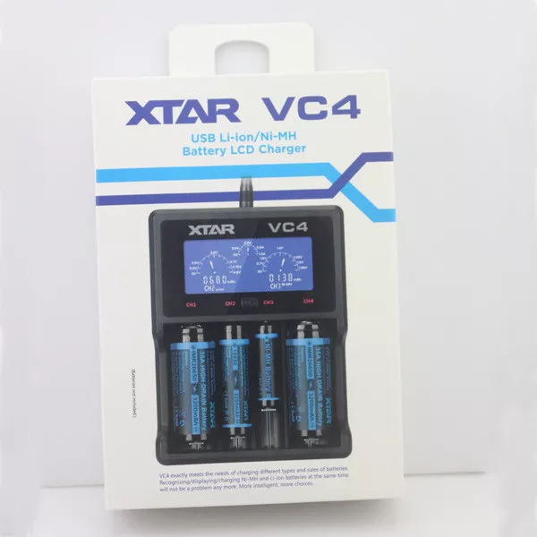 XTAR VC4 LCD SCREEN USB Li-ion AKKU LADEGERÄT AA AAA C D 32620 18650 14500 16340 3