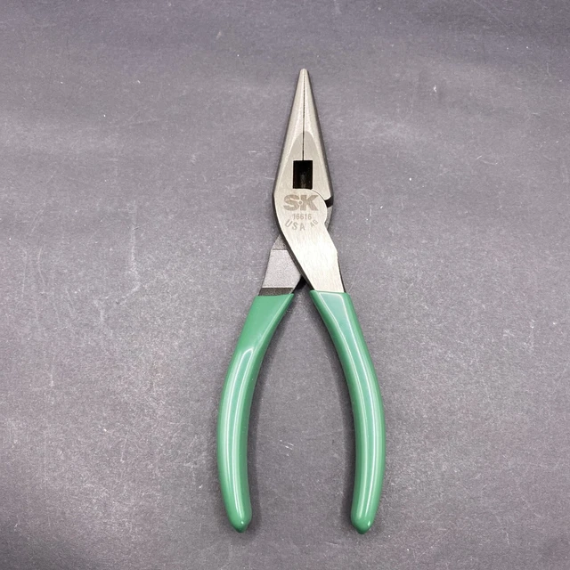 S-K Hand Tools Needle Nose Cutting Pliers 16616 - Made in USA