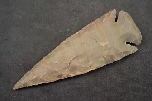 4.5" Flint Spearhead Handmade points Spear Point Knife Blade Arrowhead 147