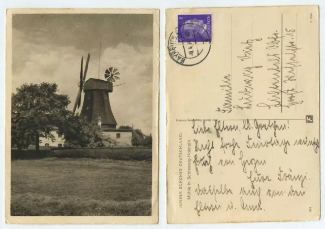 87332 - windmill in Schleswig-Holstein - postcard, run 9.4.1944