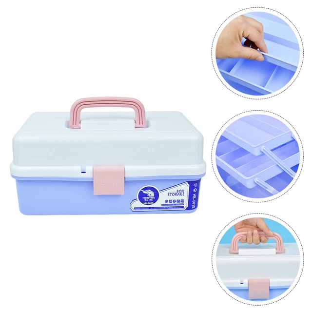 Estuche de almacenamiento portátil tratado costura entrega organizador arte de uñas caja de herramientas