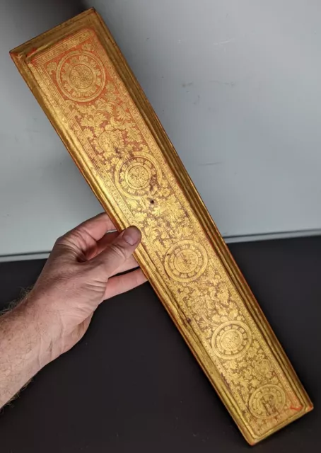 Antique Burmese Lacquer Manuscript Cover - Kammavaca - 19th century Fine Burma