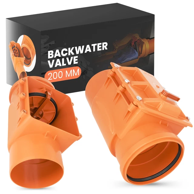 Rückstauklappe Rückstauverschluss 200 mm Rattenschutz für Abwasserrohr Abwasser