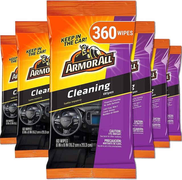 Interior Car Cleaning Wipes by Armor All, Car Wipes for Dirt and Dust, 60 Count