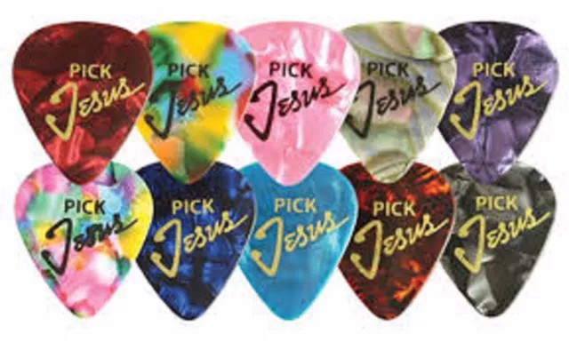 Jesus psalm 149:1  style guitar plectrum/pick, pack of 4 with free postage