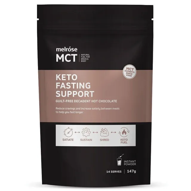 Melrose MCT Keto Fasting Support 147g Guilt-Free Decadent Hot Chocolate