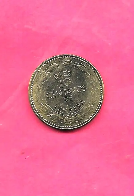 HONDURAS KM76.1a 1989 VF-VERY  FINE CIRCULATED OLD VINTAGE 10 CENTAVOS COIN