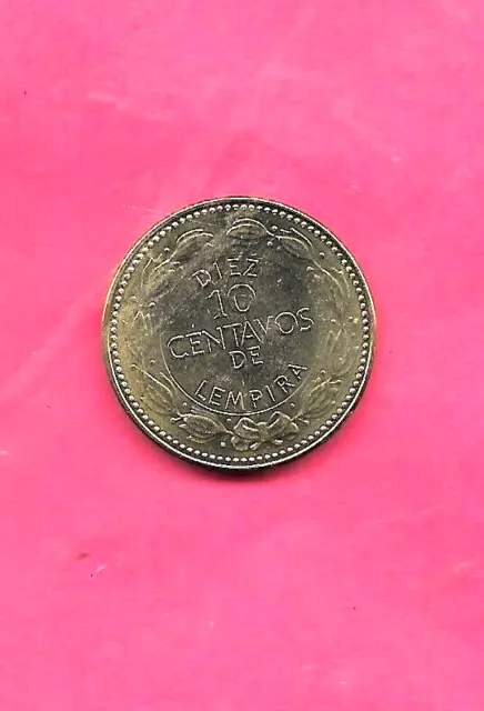 HONDURAS KM76.1a 1989 VF-VERY  FINE CIRCULATED OLD VINTAGE 10 CENTAVOS COIN