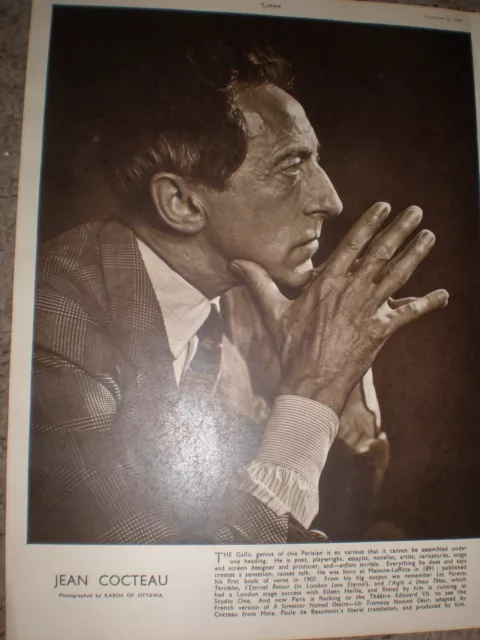 Photo article Jean Cocteau 1949 ref K