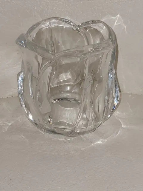 Crystal Tulip Candle Holder 24% Lead Crystal Votive Cup Tea Light Glass USA