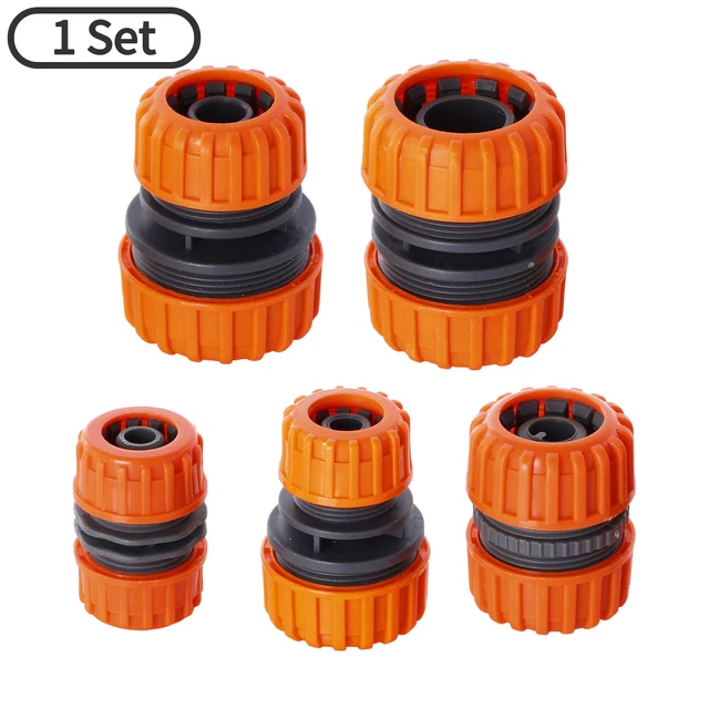 1SET PLASTIC GARDEN Hose Quick Connector 1 Inch Connector Hose End
