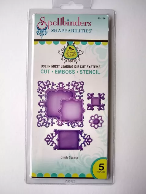 Spellbinders Shapeabilities Die Set Ornate Squares  Cardmaking Crafts  5 Dies