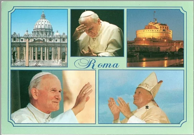 ❤ alte Postkarte_ROM_Papst JOHANNES PAUL II_Vatikan_Italien_Pope_Roma