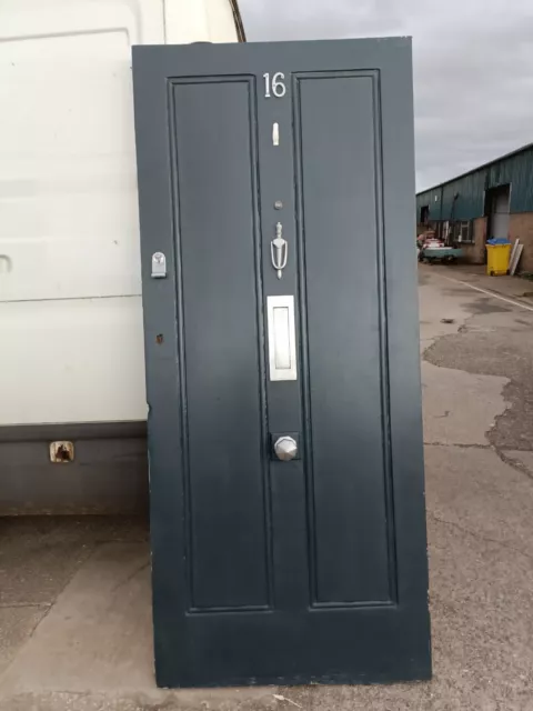 ORIGINAL GEORGIAN / VICTORIAN SOLID WOOD FRONT EXTERIOR DOOR  35.75 X 82.5 inch