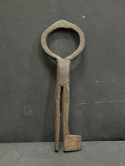 1930's Alt Selten Indisch Antik Unique Handgeschmiedet Rustikal Skelett Iron Key