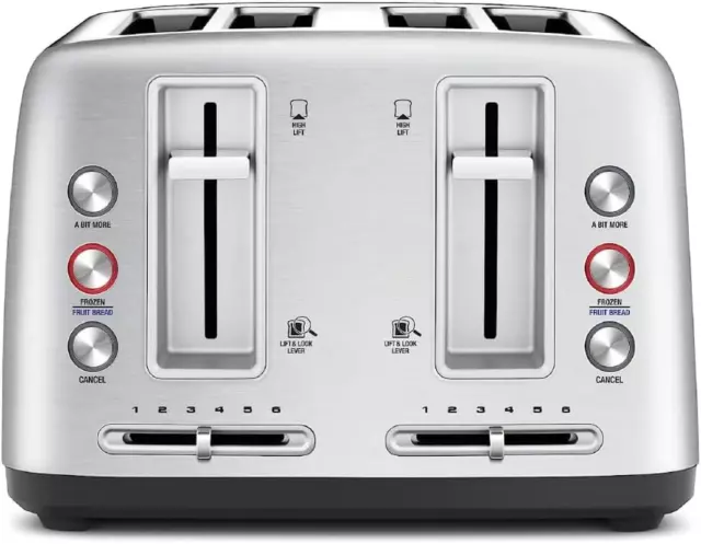 the Toast Control 4-Slice Toaster (Brushed Stainless Steel)