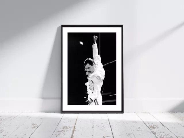 Freddie Mercury (Queen) - B&W  Photo - Poster Print - Wall Art - A5 A4 A3 #128