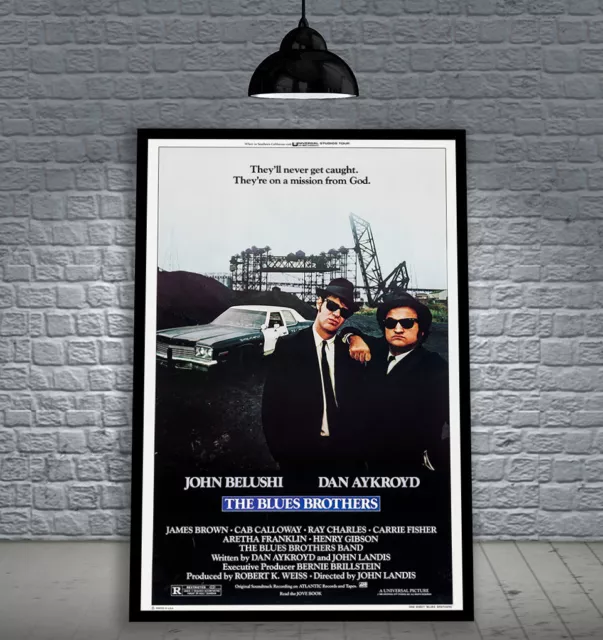 The Blues Brothers 1980 Framed Movie Poster Print Cinema A1 & 60X40 Cm