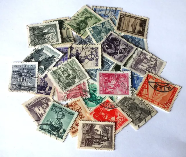 COLLEZIONE AUSTRIA - OSTERREICH   LOTTO 30 FRANCOBOLLI  Stamps Timbres