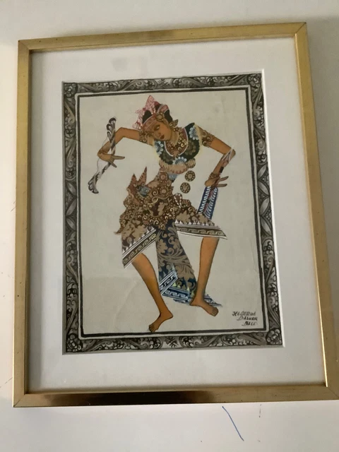 Originalzeichnung Ketut Gerut, Batuan Bali , handsigniert