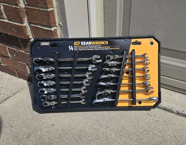 14PIECE GEARWRENCH FLEXHEAD Ratcheting Wrench Set Metric / SAE 85141