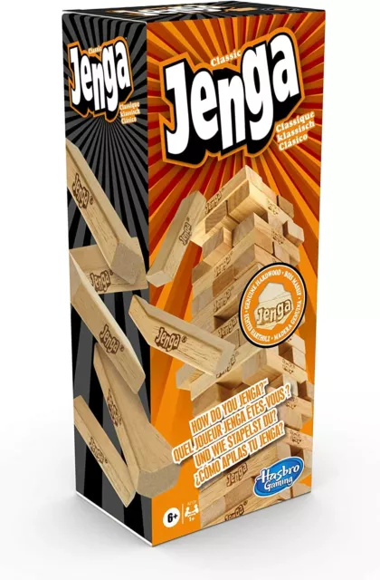 🎲Jenga Edizione In Italiano Gioco Da Tavolo Società Carte Famiglia Scatola🎲