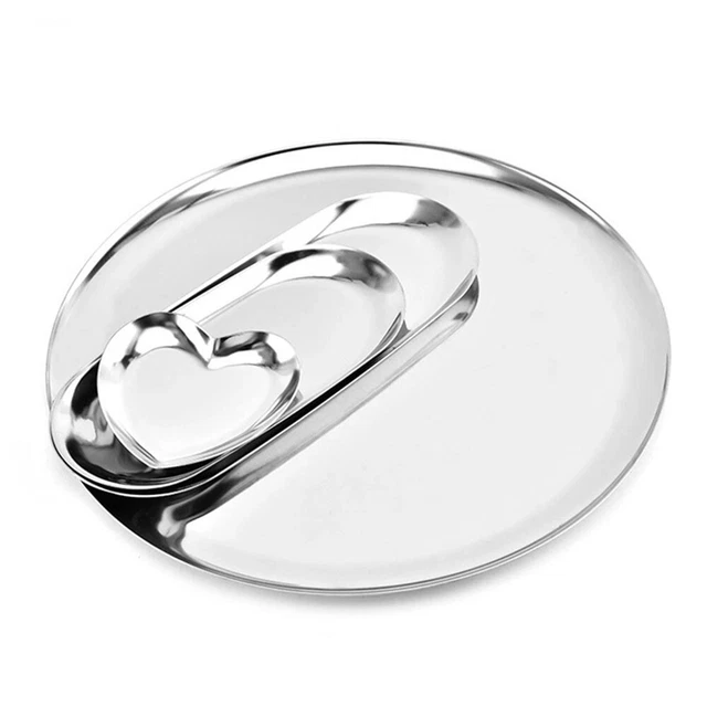 Plat En Acier Inoxydable 4700 Ml - Qualité Supérieure, Passe Au Lave-vaisselle