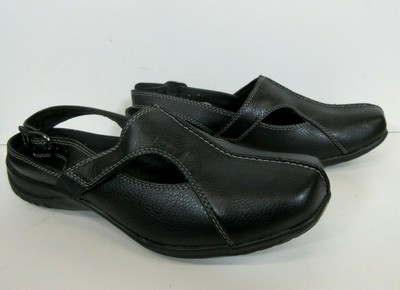 Easy Street Women's Comfort Wave Black Slingback Sandal Sz. 7W