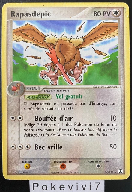 Carte Pokemon RAPASDEPIC 24/112 Rare Bloc EX Rouge Feu Vert Feuille FR OCCASION