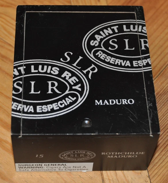 Vintage Cigar Box Saint Luis Rey Maduro Cigars WOOD empty RARE black Honduras