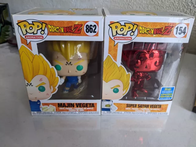 pack funko pop dragon ball z vegeta pop 862 majin super saiyan vegeta 154 DBZ