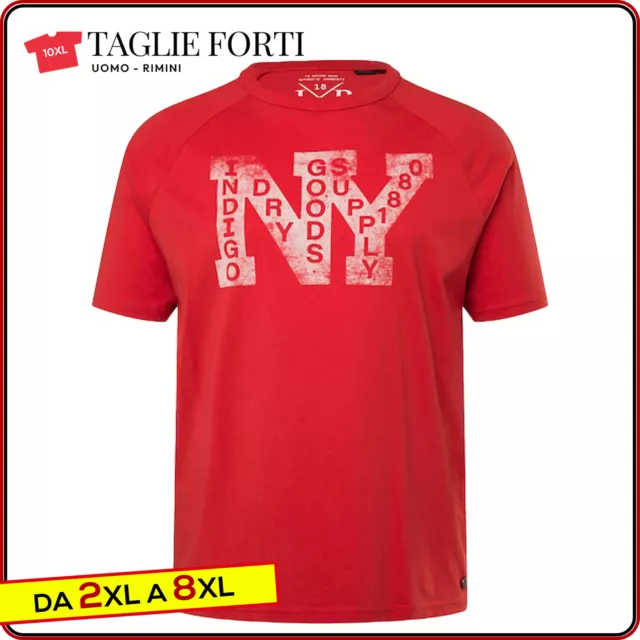 T-shirt taglie forti uomo maglietta maniche corte cotone nero da 3XL a 7 XL