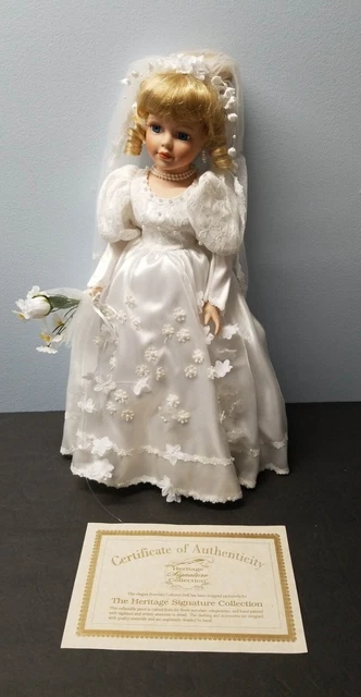 THE HERITAGE SIGNATURE COLLECTION Porcelain Bride Doll Meredith