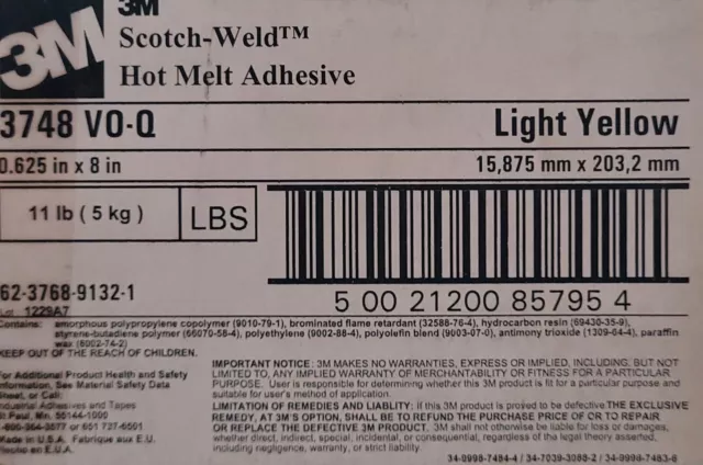 Scotch-Weld Hot Melt Adhesive 3748 V0-Q / 119 Pieces