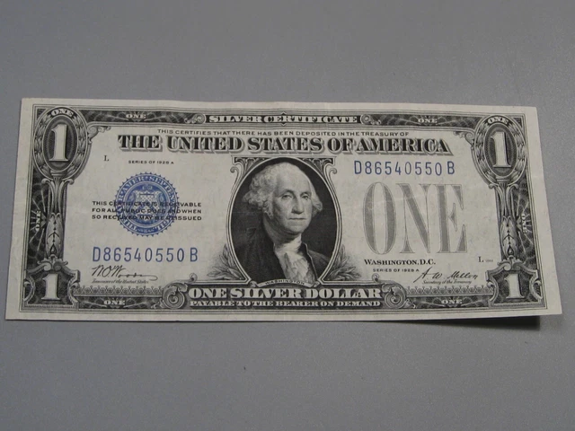 XF 1928-A $1 Silver Certificates "FUNNY BACK".  #35