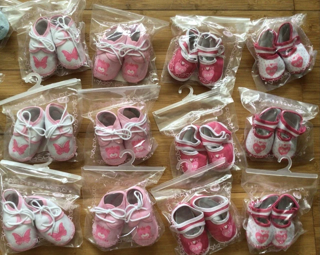 Wholesale Joblot Baby Girl Shoes/ Booties 0-3 Months