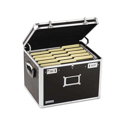Lockable file cabinet with adjustable track Letters/legal documents, black
