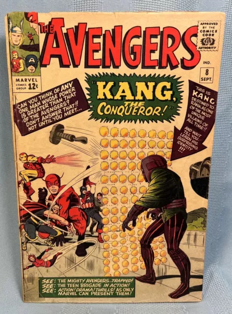 The Avengers 8 Marvel Comics 1st Appearance Kang The Conqueror 1964