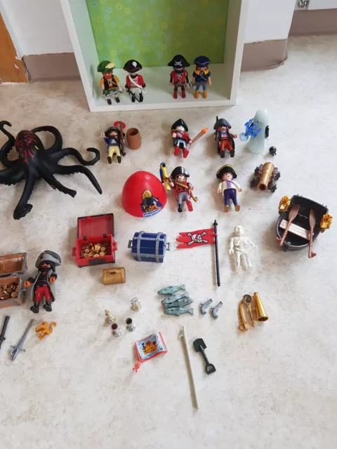 PLAYMOBIL riesen Konvolut/Paket Piraten/Krake/Ruderboot/Schatztruhe/Skelett/